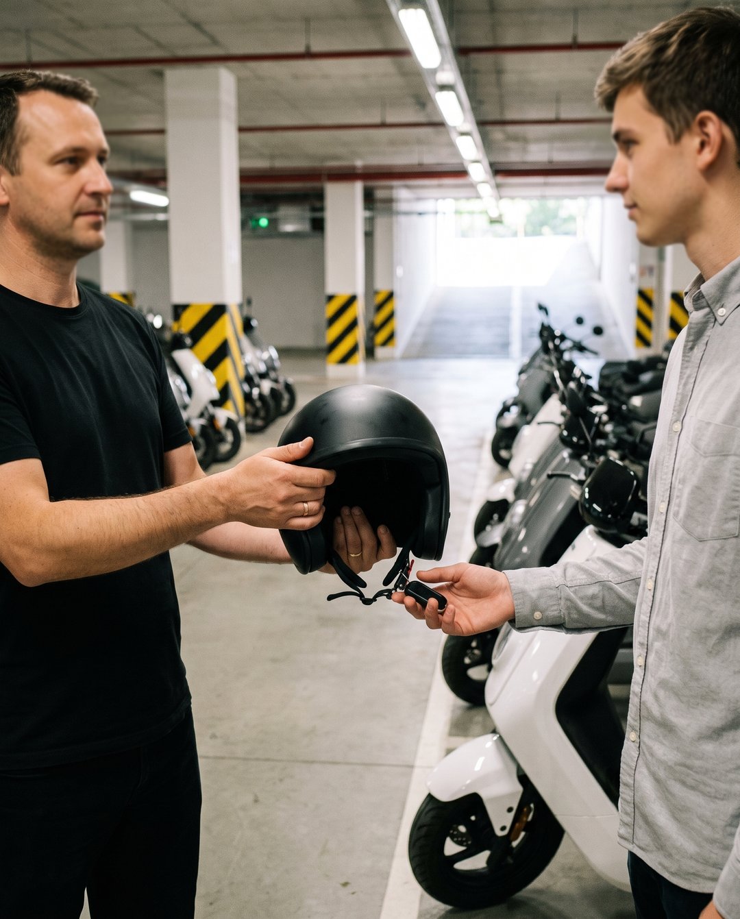 Видача електроскутера клієнту на точці Rent.Scooter.Odesa, Каманіна 16, Одеса